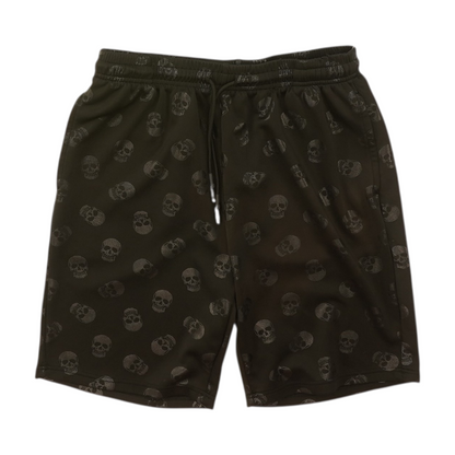 Black Print Active Shorts