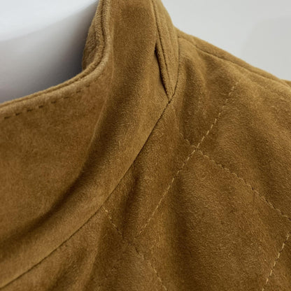Tan Crown Essex Quilted Suede Vest