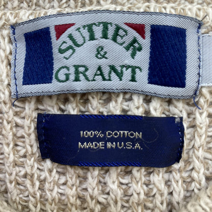 Vintage Beige Solid 1/4 Zip Sweater