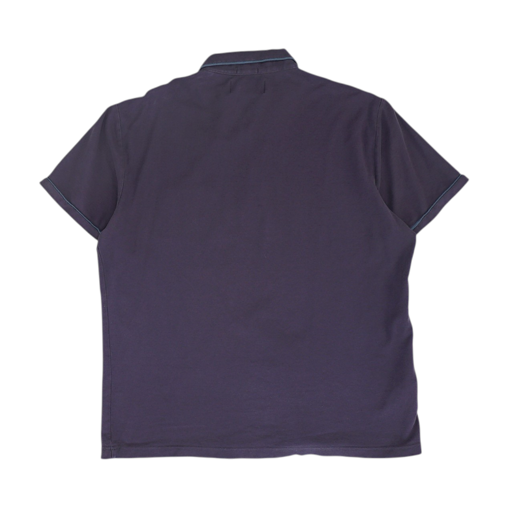 Purple Solid Short Sleeve Polo