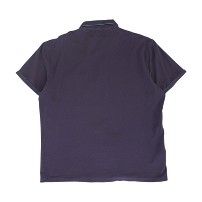 Purple Solid Short Sleeve Polo