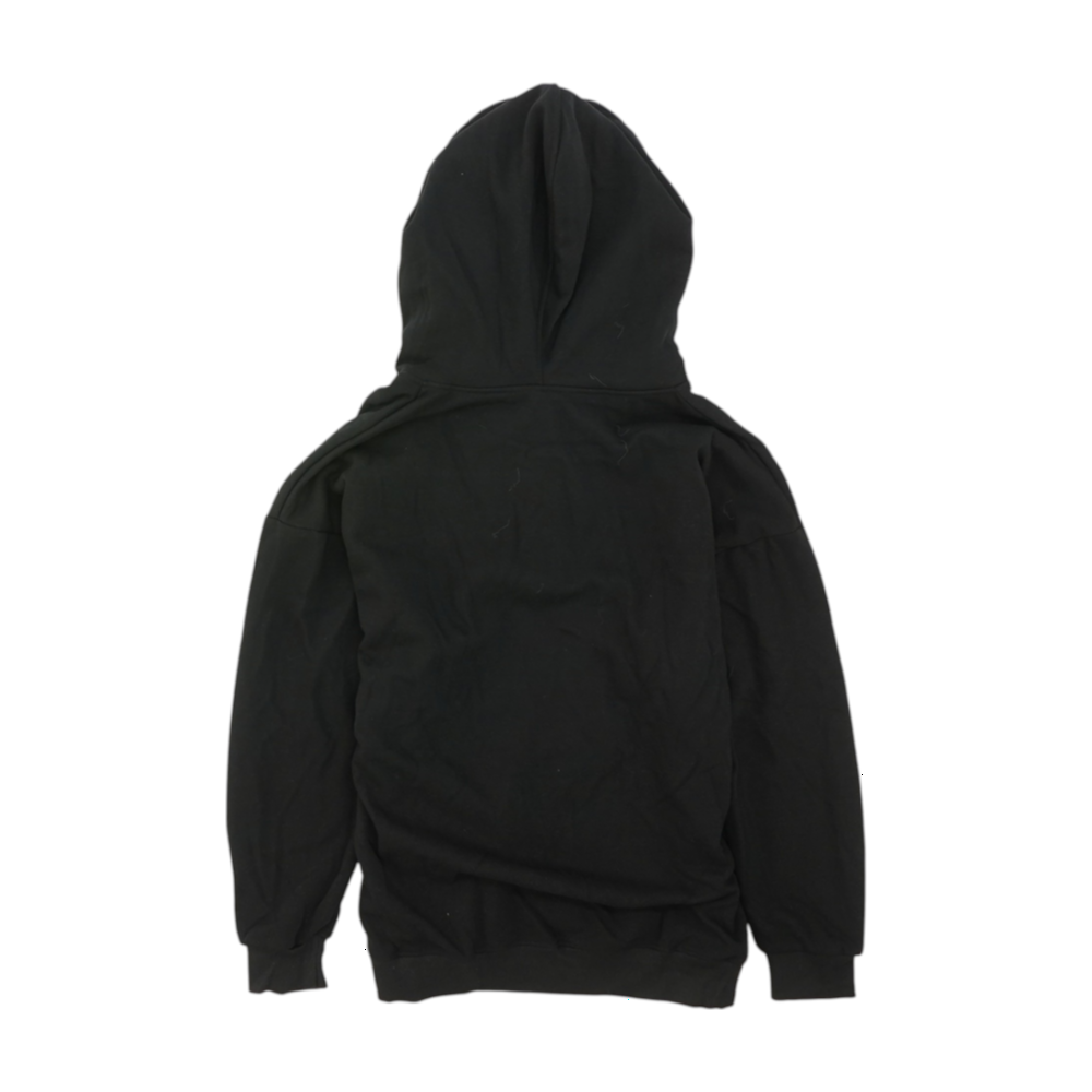Black Solid Hoodie Pullover