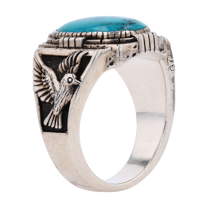 Sterling Silver Turquoise Fashion Ring