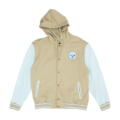 Tan Pittsburgh Steelers Color Block Jacket