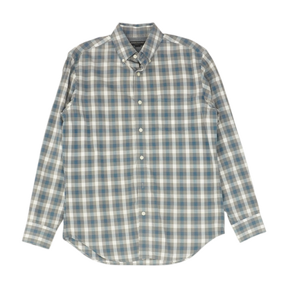 Gray Check Long Sleeve Button Down
