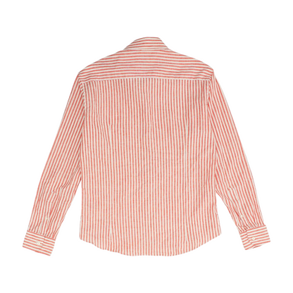 Red Striped Long Sleeve Button Down