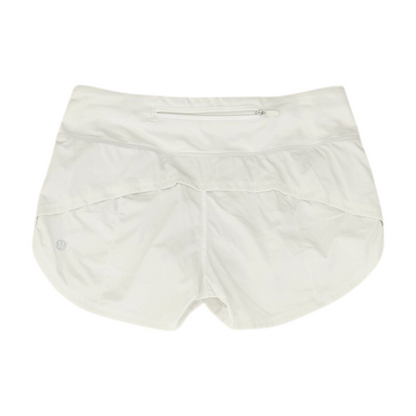 White Solid Active Shorts