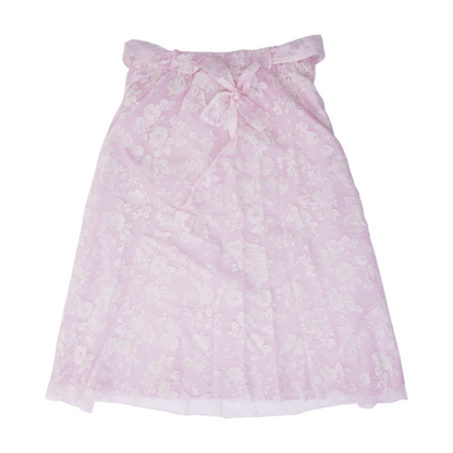 Pink Floral Midi Skirt