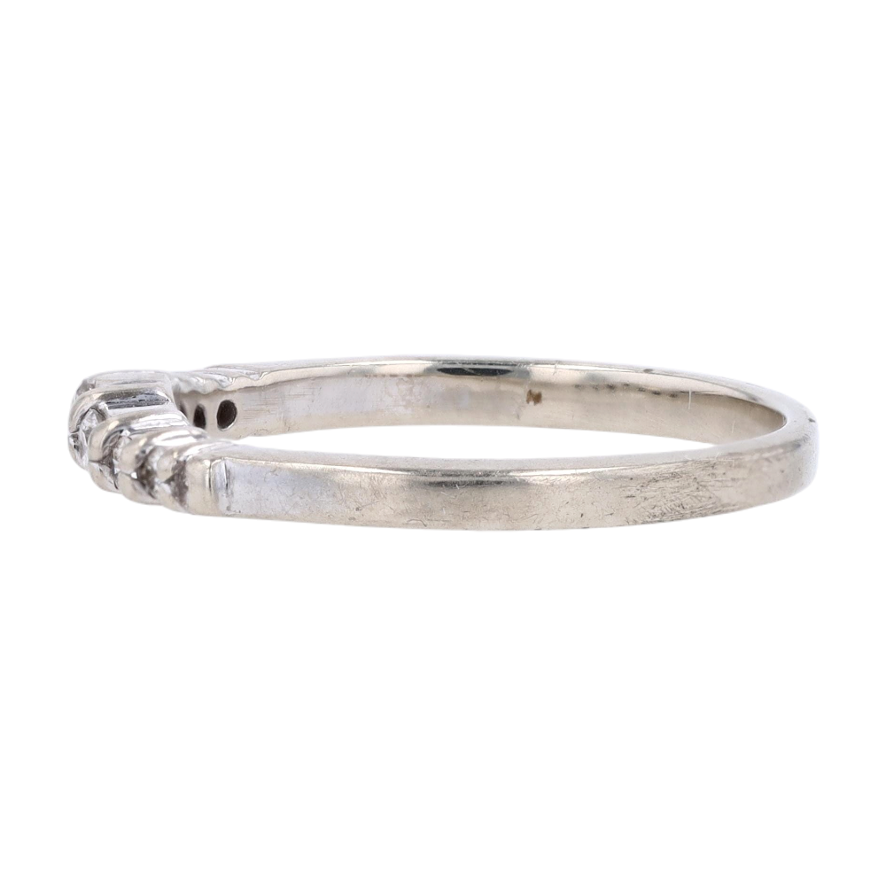 1/8 ctw 14K White Gold Diamond Band Ring