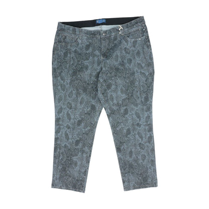 Gray Plus High Rise Straight Leg Jeans