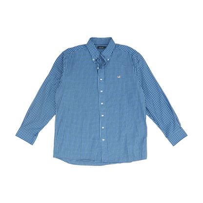 Blue Check Long Sleeve Button Down