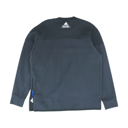 Black Solid Sweatshirt Pullover