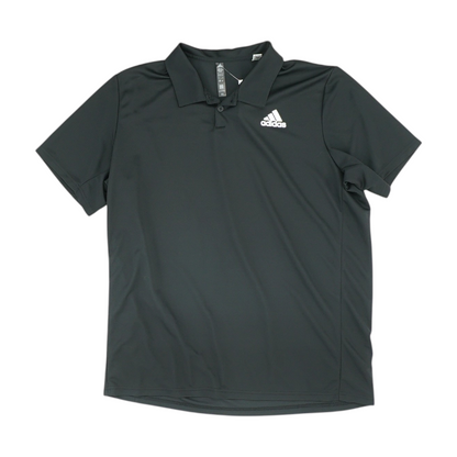 Black Solid Short Sleeve Polo