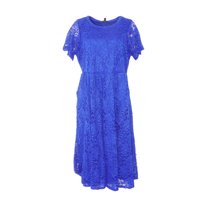 Blue Plus Midi Dress
