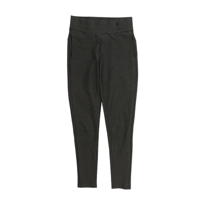 Gray Solid Dress Pants