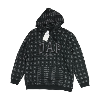 Black Abstract Hoodie Pullover