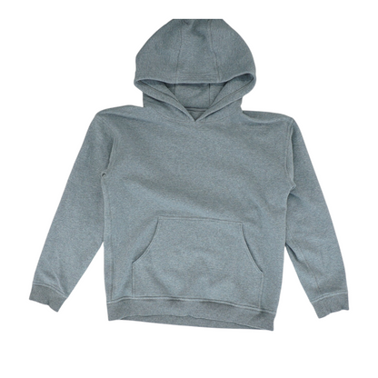 Gray Solid Hoodie Pullover