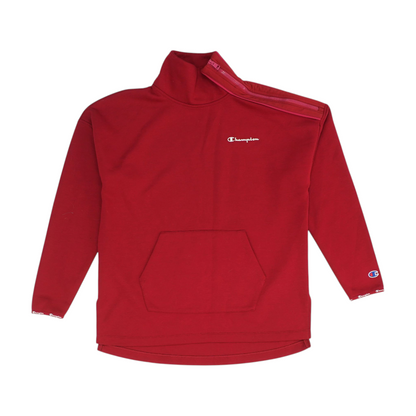 Red Solid Sweatshirt Pullover