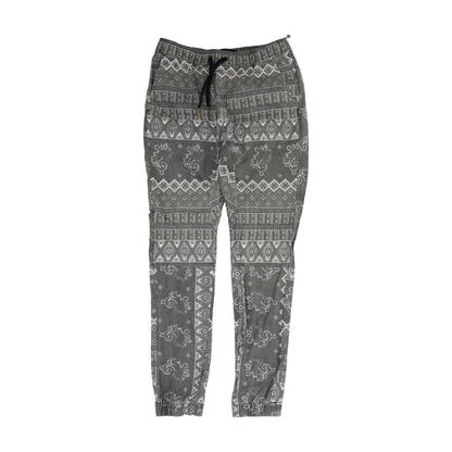 Gray Paisley Regular Pants