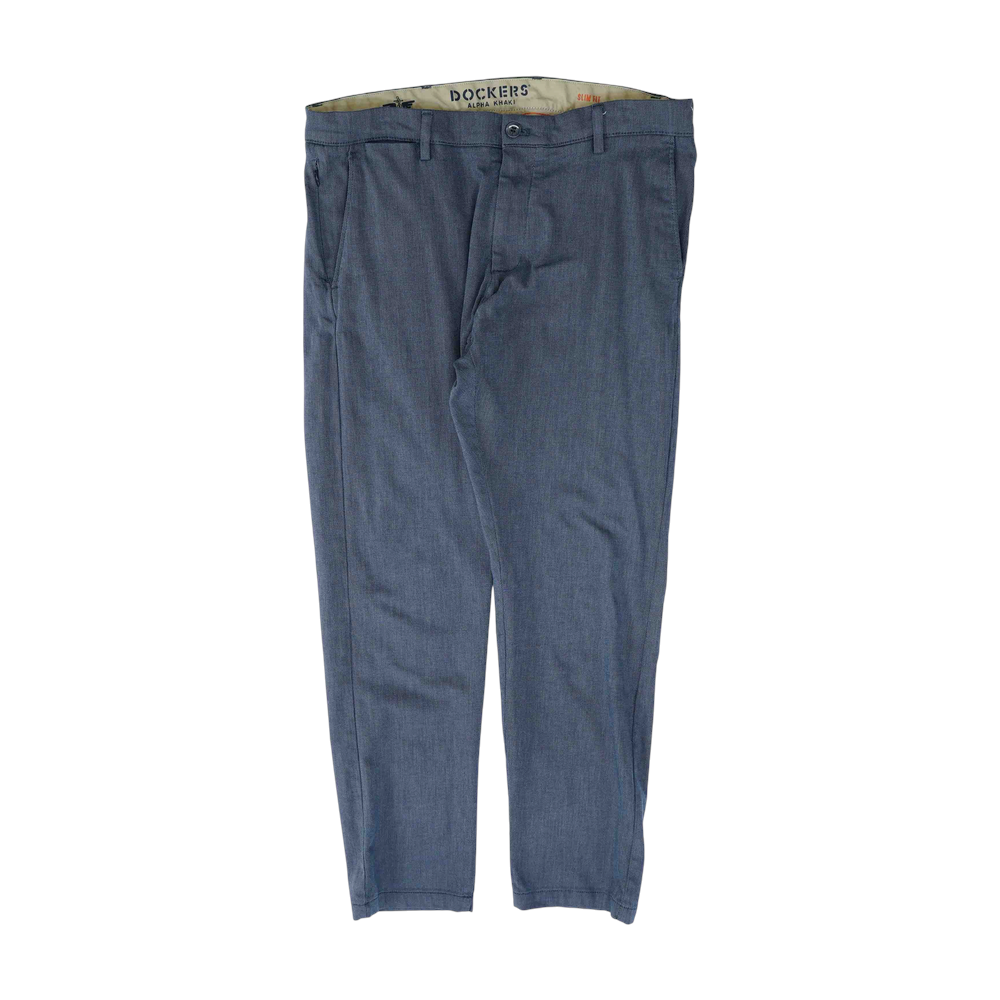 Blue Print Slim Pants