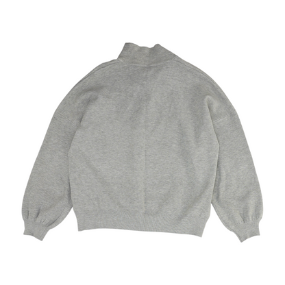 Gray Solid 1/4 Zip Pullover
