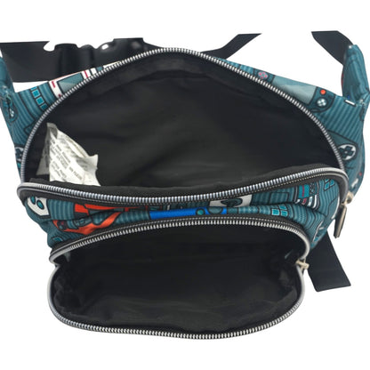Teal Graphic Belt Bag