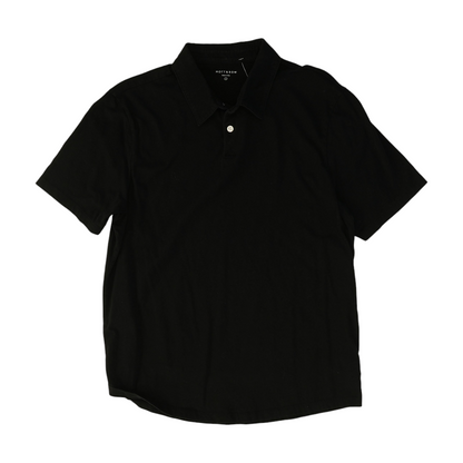 Black Solid Short Sleeve Polo