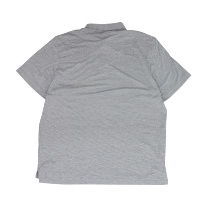 Gray Striped Short Sleeve Polo