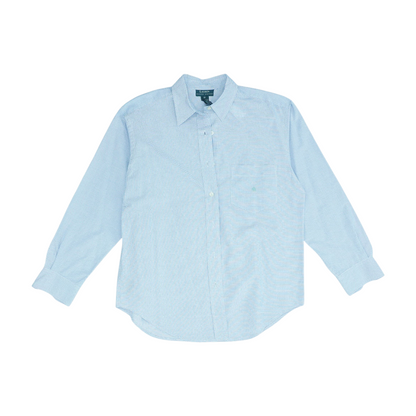 Blue Check Button Down
