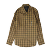 Van Heusen Khaki Plaid Long Sleeve Button Down – Image 1