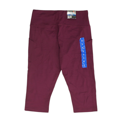 Purple Solid Active Capris