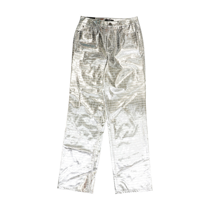 Silver Wide Leg Pants