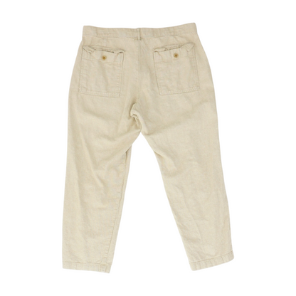 Khaki Solid Chino Capris