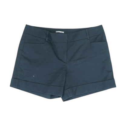 Black Solid Chino Shorts