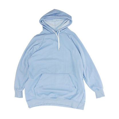 Blue Solid Hoodie