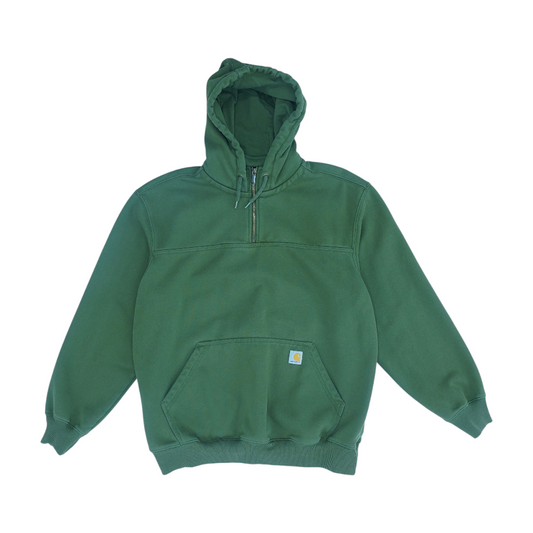 Green Solid 1/4 Zip Pullover