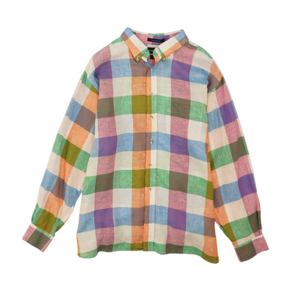 Multi Check Long Sleeve Button Down
