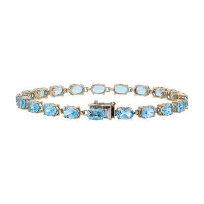 10K Yellow Gold Topaz Tennis Bracelet
