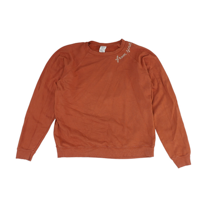 Orange Solid Sweatshirt Pullover