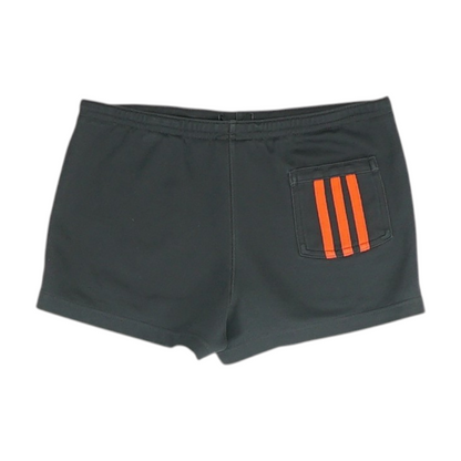 Black Solid Active Shorts