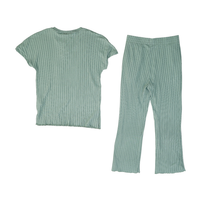 Green Solid Pant Set