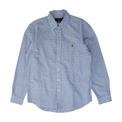 White Check Long Sleeve Button Down