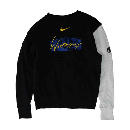 Black Golden State Warriors Color Block Sweatshirt Pullover