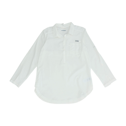 White Outdoor Button Down