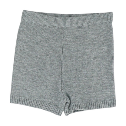 Gray Solid Casual Shorts