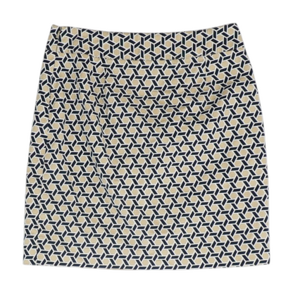 Tan Petite Geometric Mini Skirt