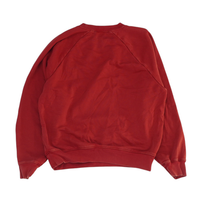 Red Solid Sweatshirt Pullover