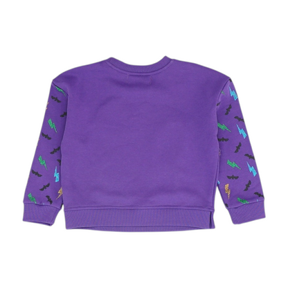 Purple Graphic Sweatshirt Pullover