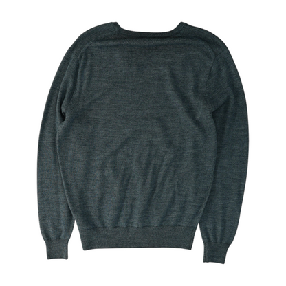 Gray Solid Pullover Sweater