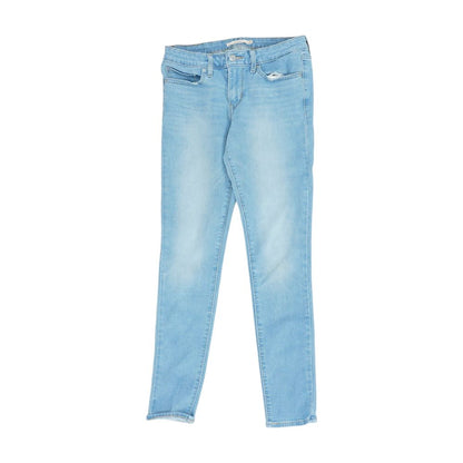 Blue Mid Rise Skinny Leg Jeans